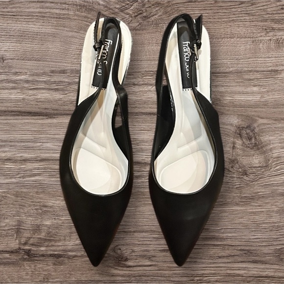 Franco Sarto Racer Slingback Pumps - Black - size: 7.5 Wide (EU 38), New - Picture 3 of 10
